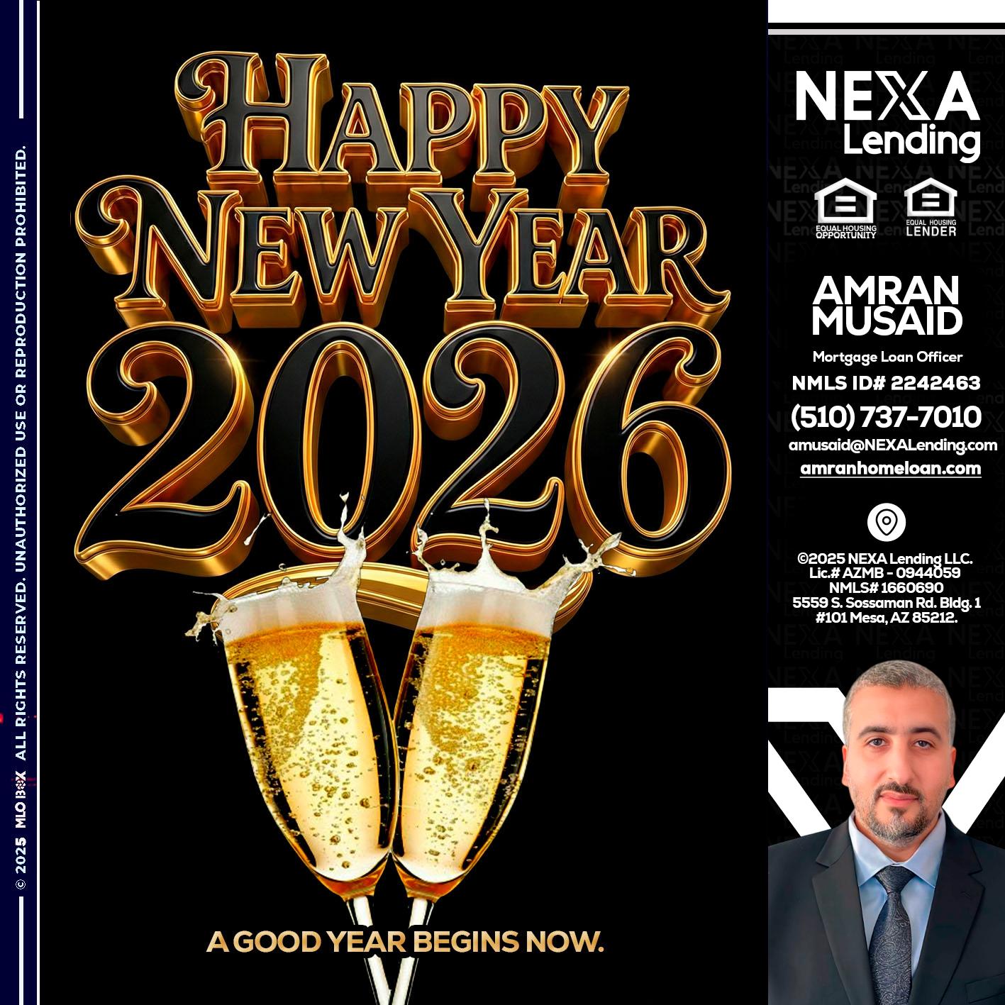happy new year 2026 - Amran Musaid -Mortgage Loan Officer
