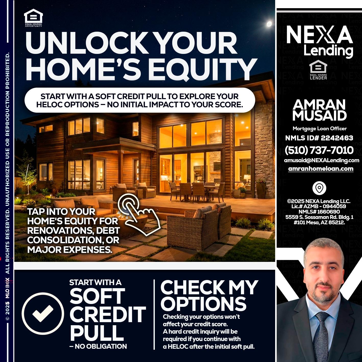 UNLOCK YOUR HOMES - Amran Musaid -Mortgage Loan Officer
