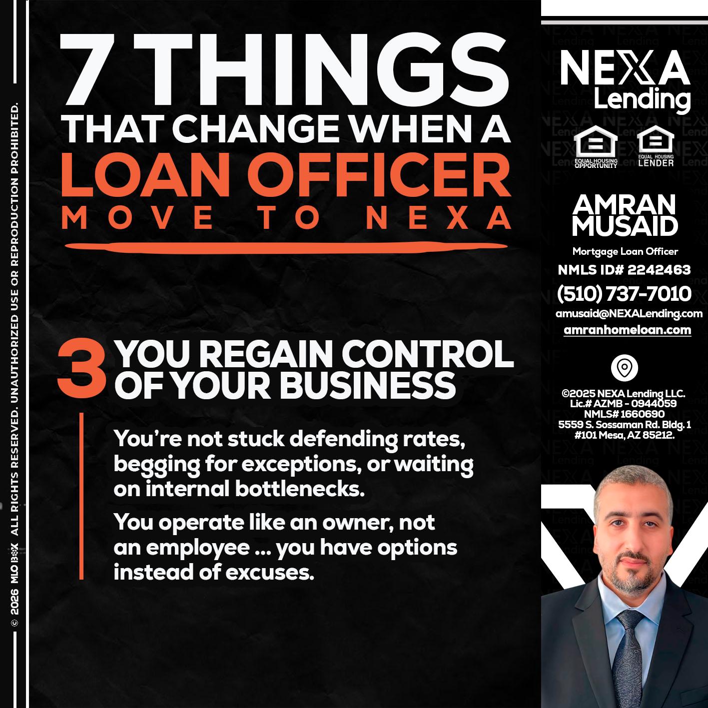 7 things (3) - Amran Musaid -Mortgage Loan Officer