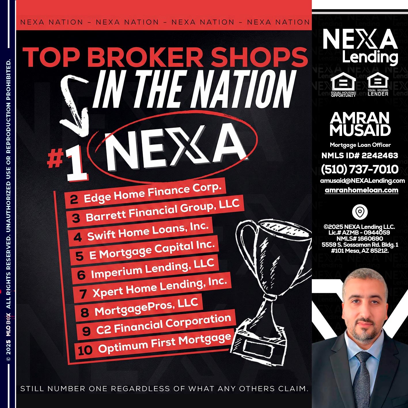 top broker - Amran Musaid -Mortgage Loan Officer