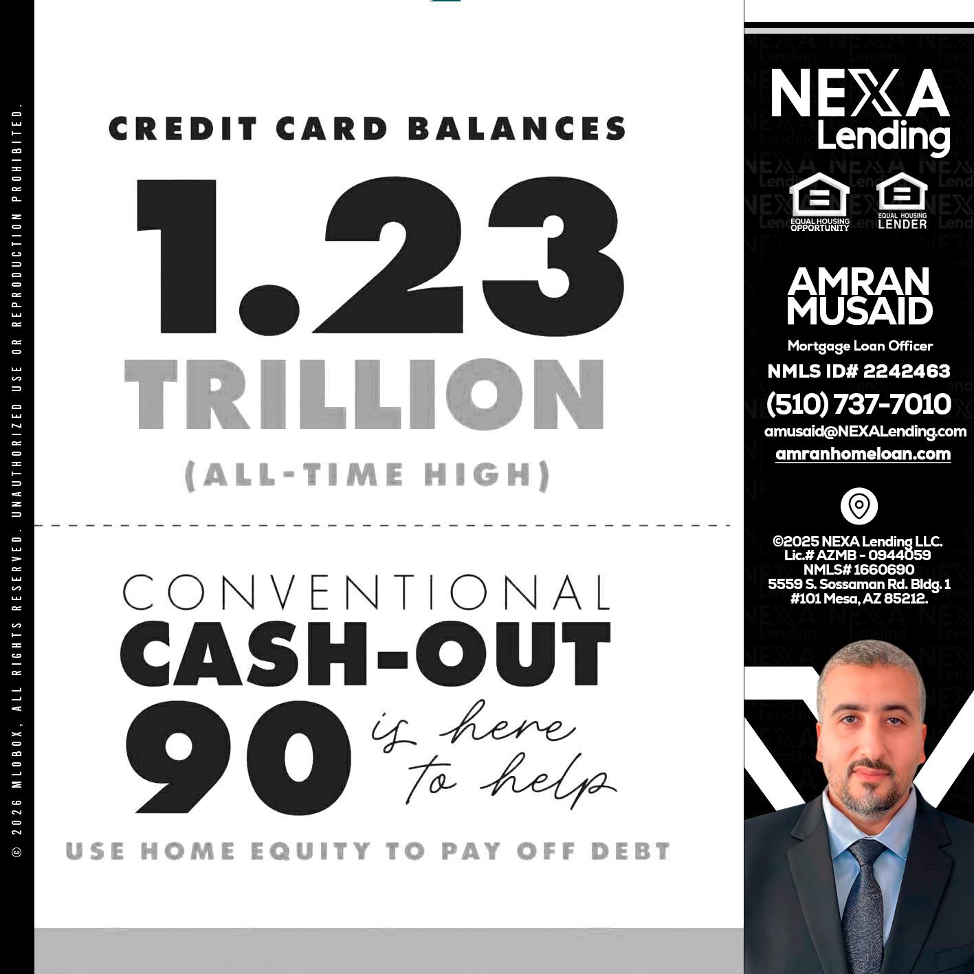CREDIT CARD BALANCE - Amran Musaid -Mortgage Loan Officer