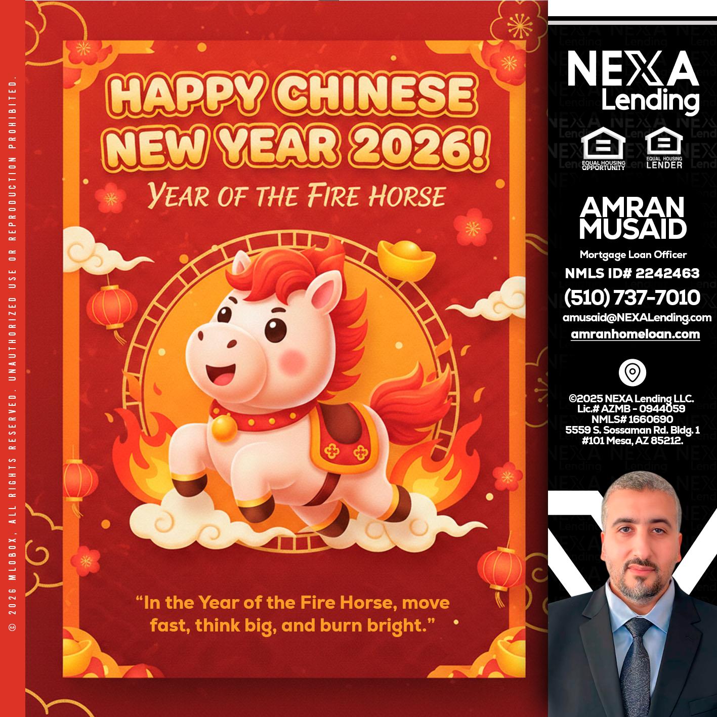 happy Chinese new year - Amran Musaid -Mortgage Loan Officer