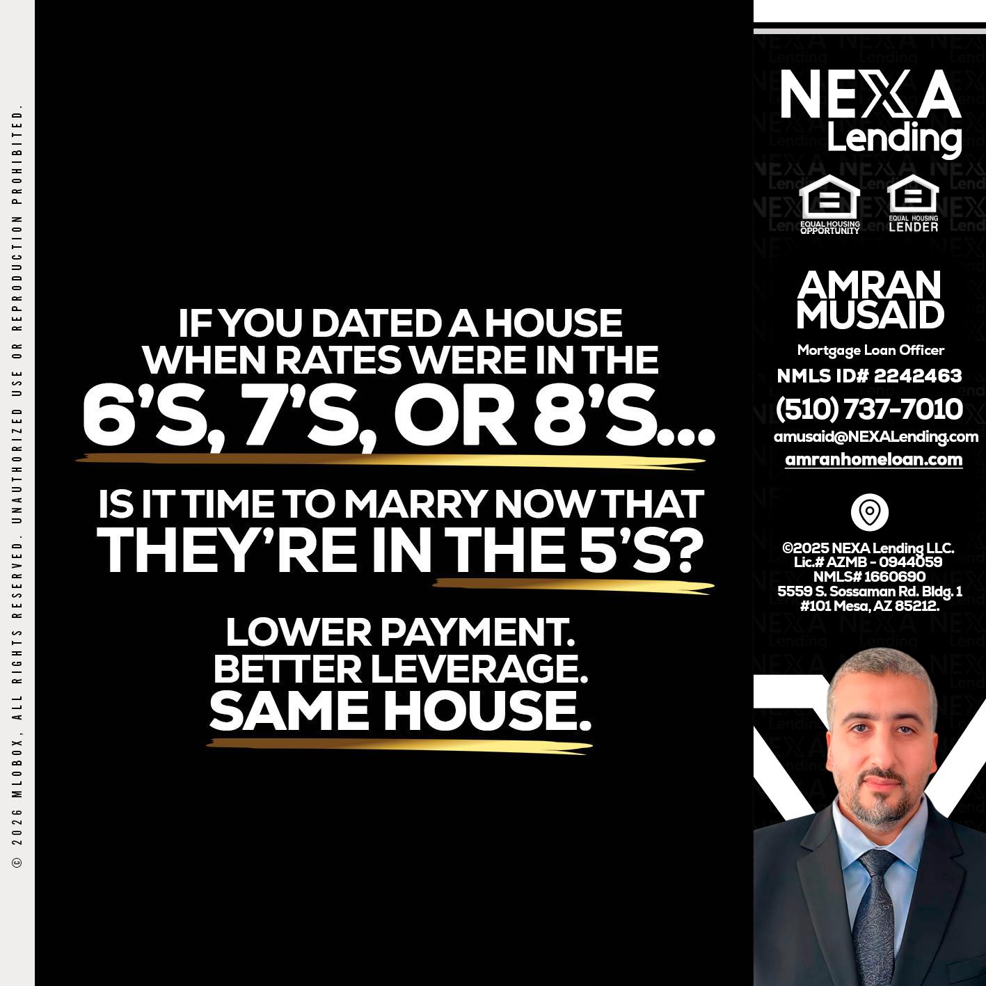 if you dated a house - Amran Musaid -Mortgage Loan Officer