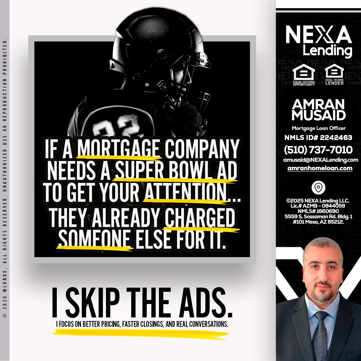 if a mortgage ad - Amran Musaid -Mortgage Loan Officer