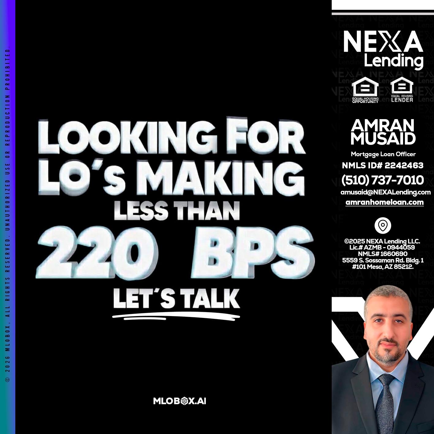 LOOKING FOR - Amran Musaid -Mortgage Loan Officer