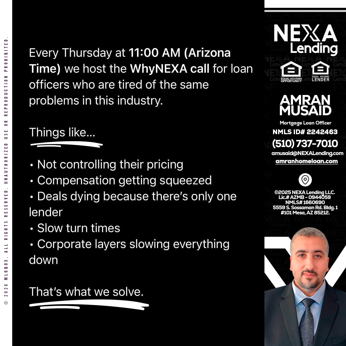 WHY NEXA - Amran Musaid -Mortgage Loan Officer