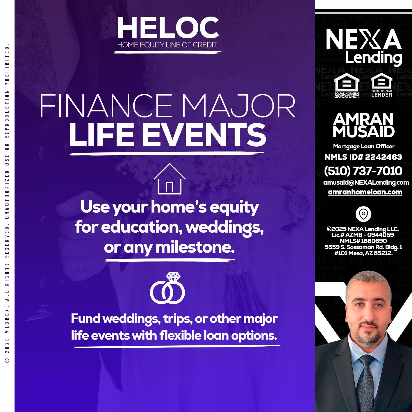 HELOC - Amran Musaid -Mortgage Loan Officer