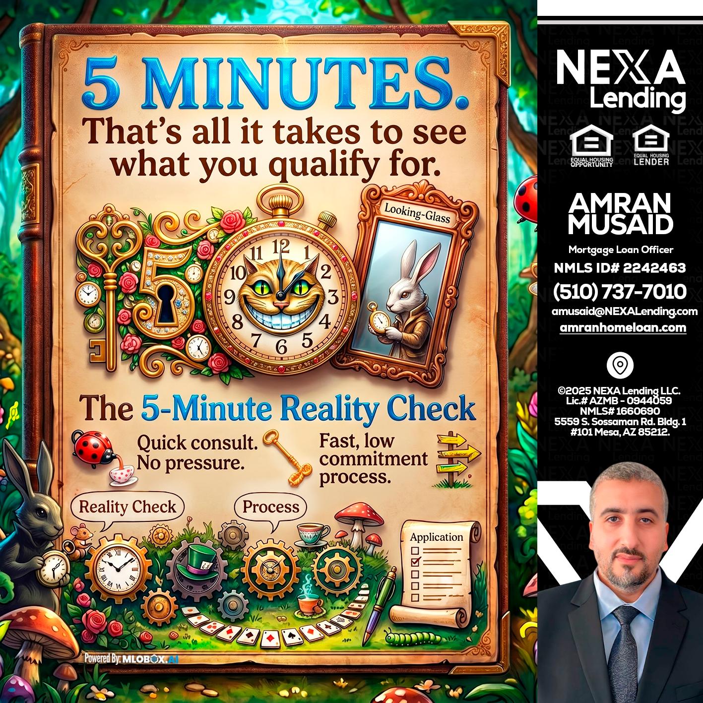 Reality Check! - Amran Musaid -Mortgage Loan Officer