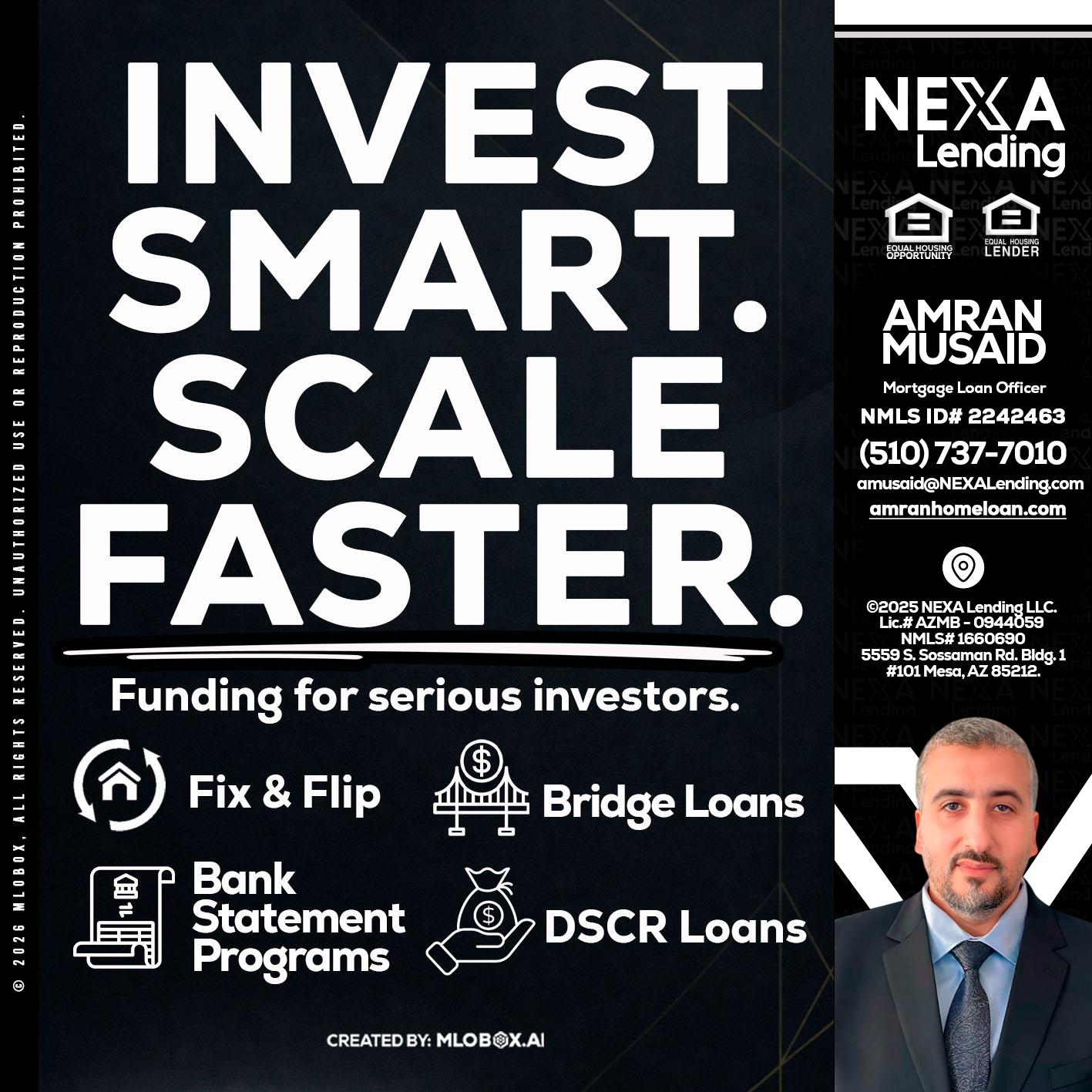 INVEST SMART - Amran Musaid -Mortgage Loan Officer
