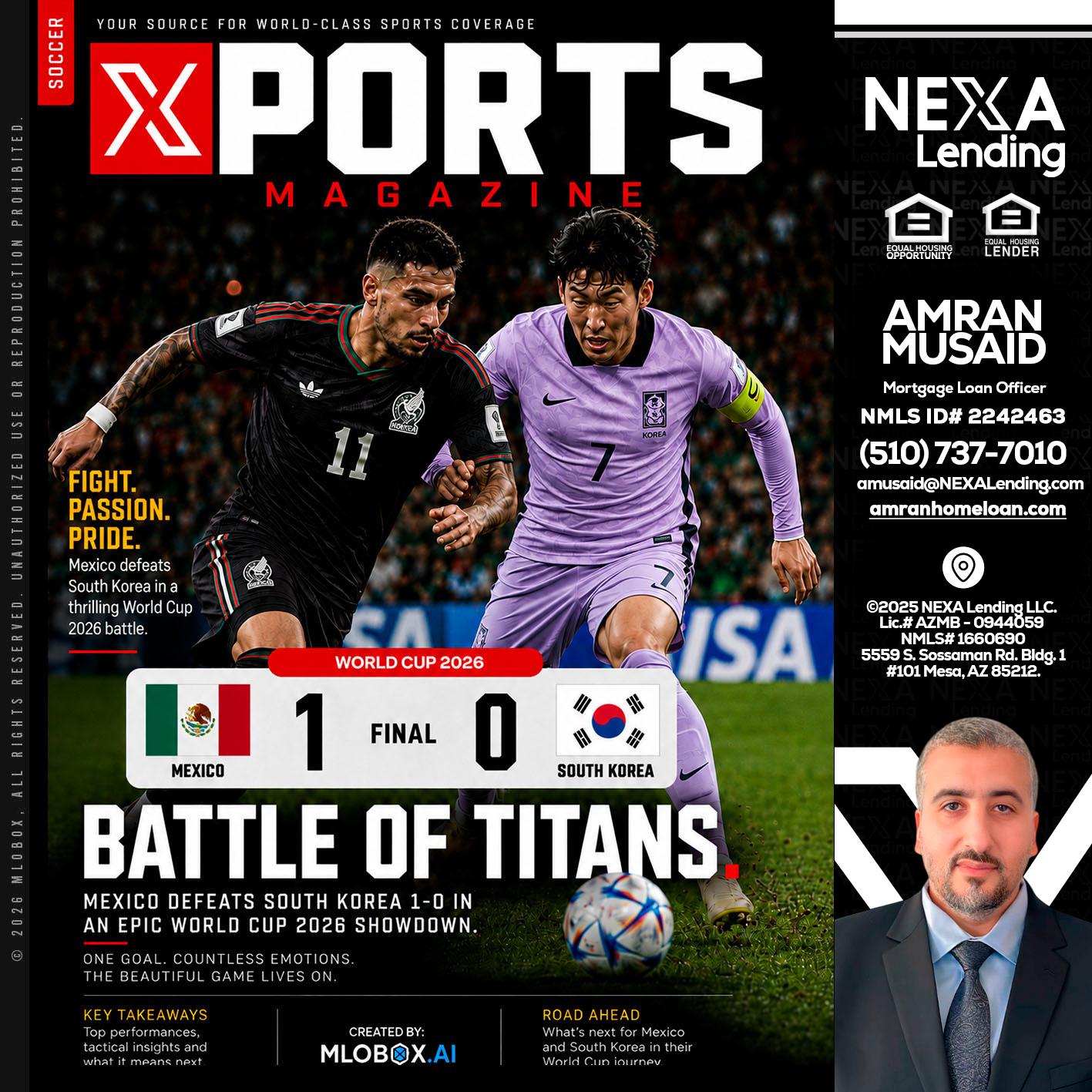 XPORTS MAGAZINE - Amran Musaid -Mortgage Loan Officer