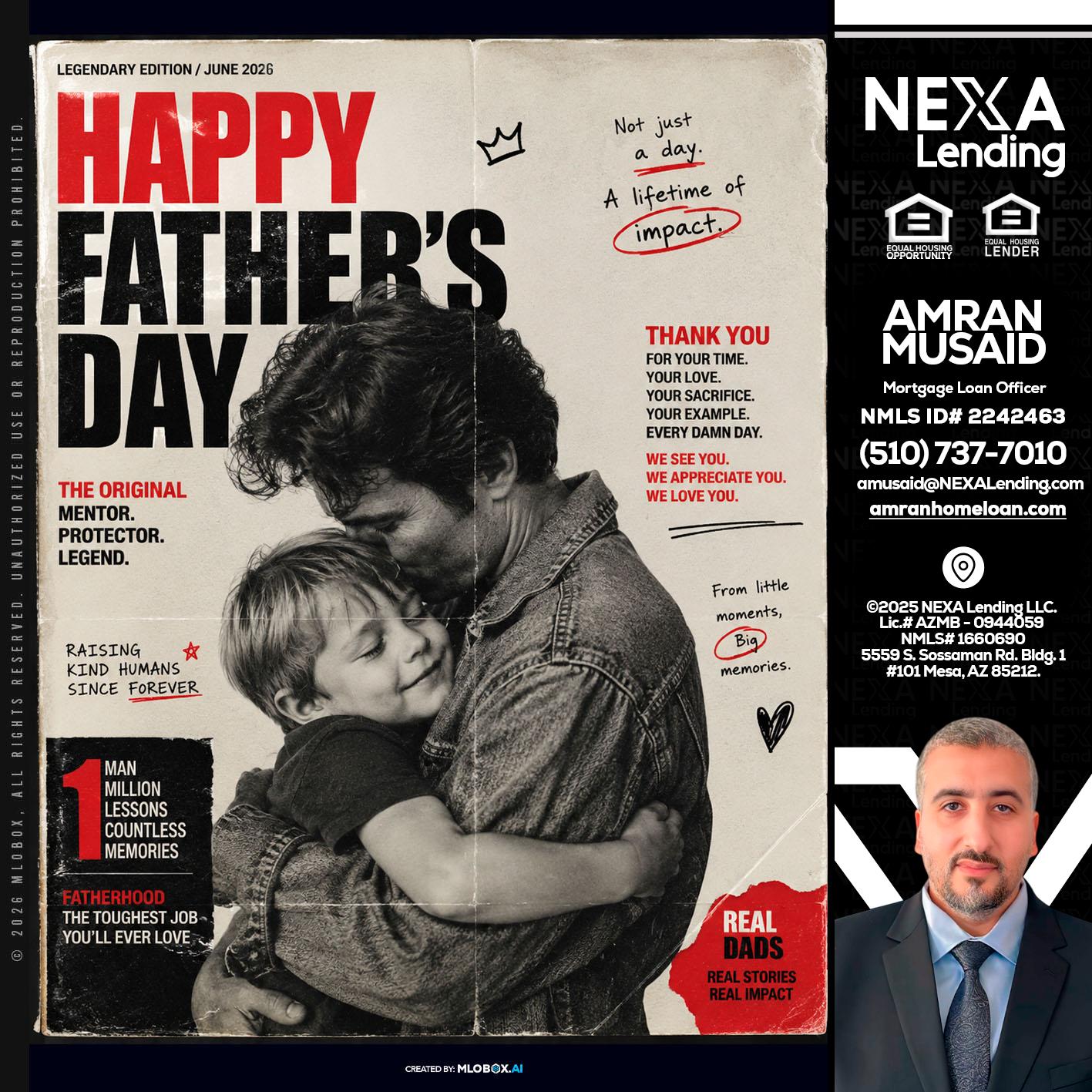 HAPPY FATHERS DAY - Amran Musaid -Mortgage Loan Officer