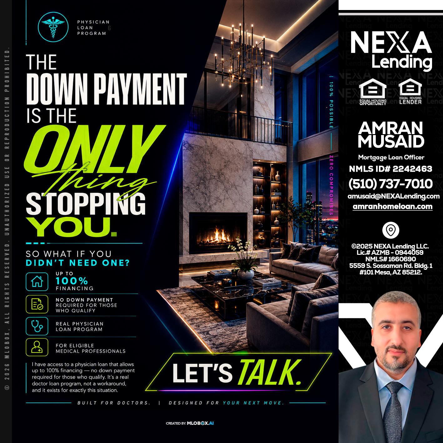 THE DOWN PAYMENT - Amran Musaid -Mortgage Loan Officer
