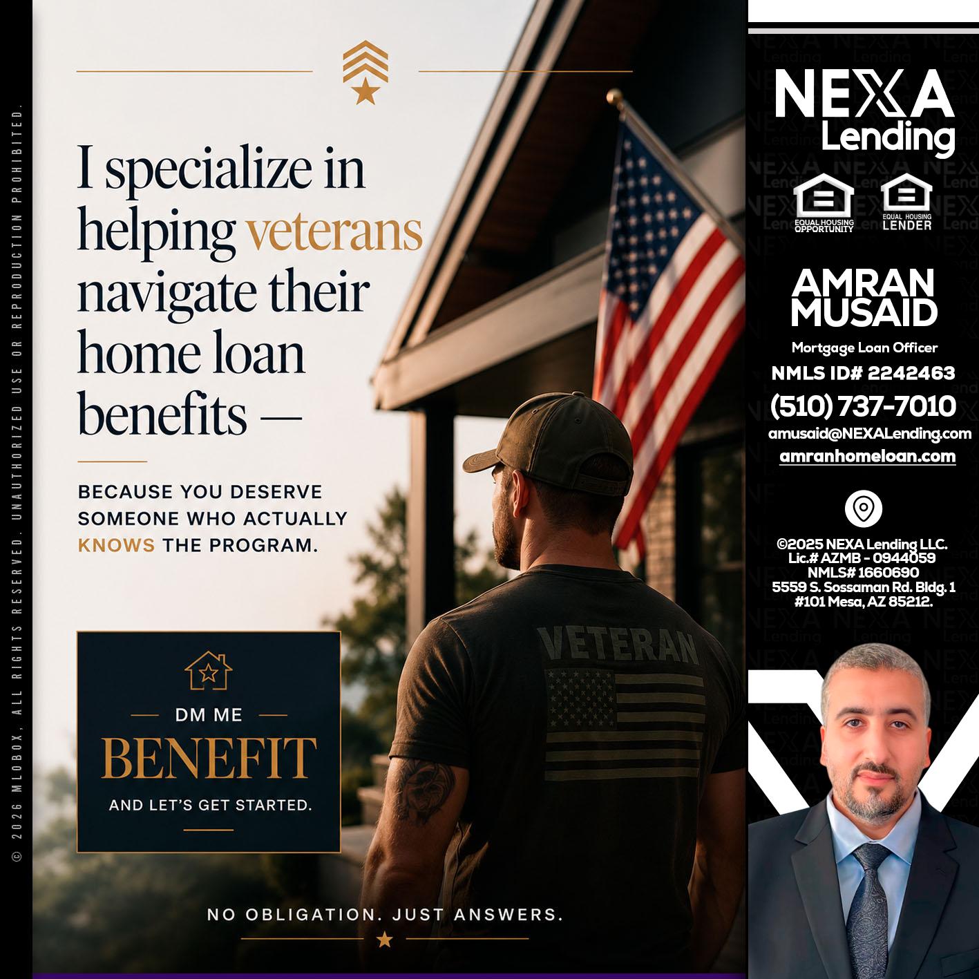 I SPECIALIZE - Amran Musaid -Mortgage Loan Officer