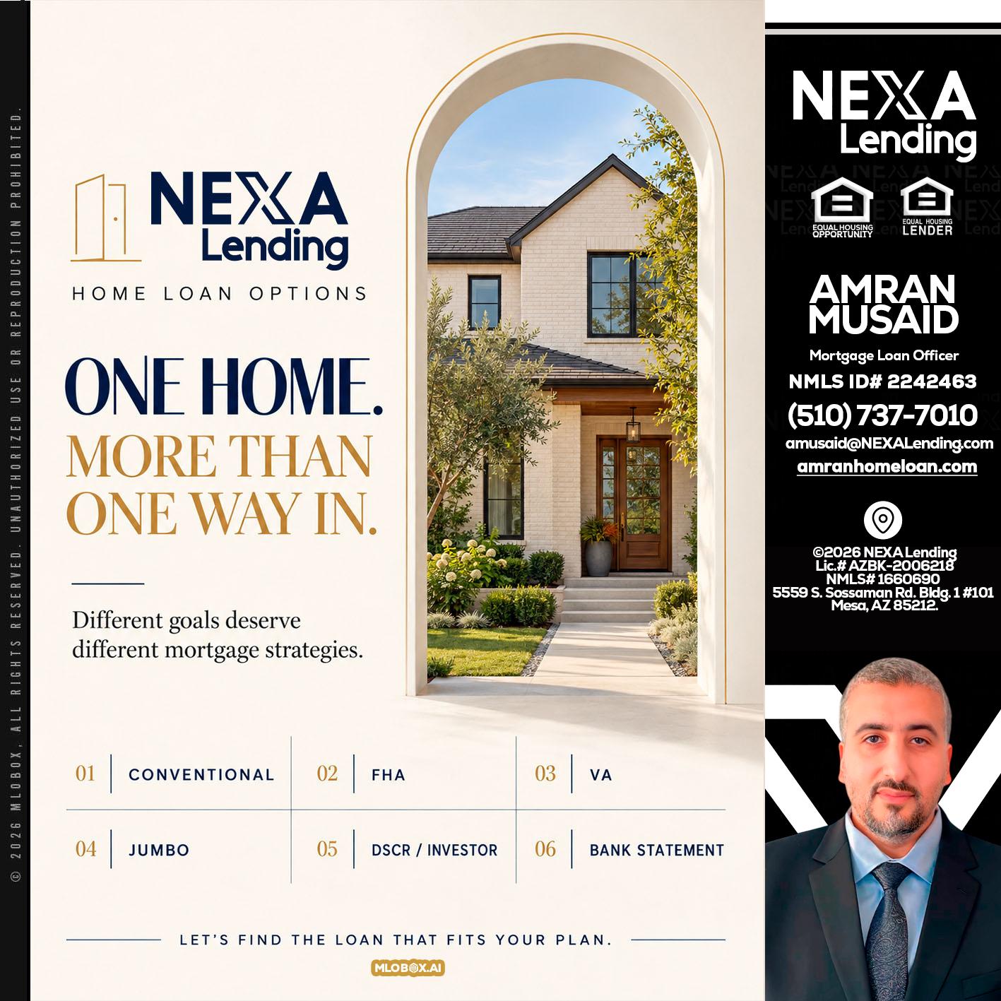 ONE HOME - Amran Musaid -Mortgage Loan Officer