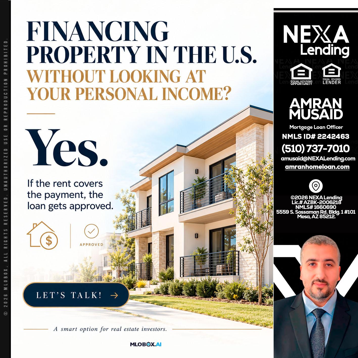 FINANCING - Amran Musaid -Mortgage Loan Officer